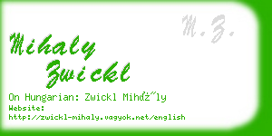 mihaly zwickl business card